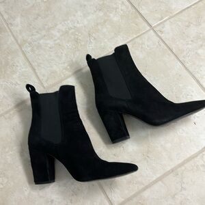 Black suede Steve Madden boots